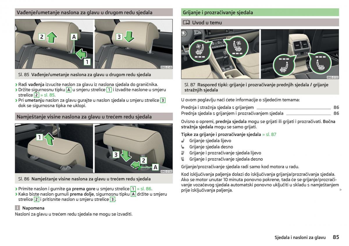 Skoda Kodiaq vlasnicko uputstvo / page 87