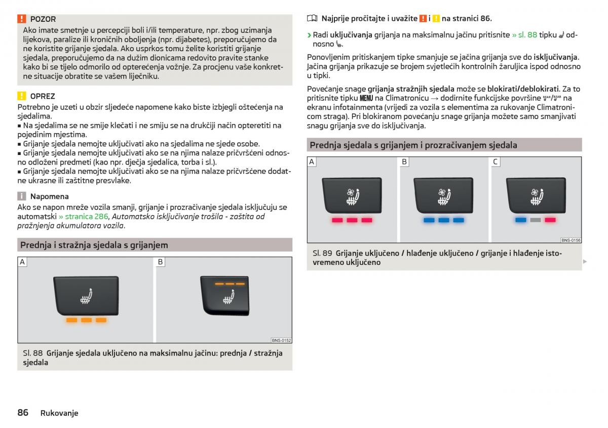 Skoda Kodiaq vlasnicko uputstvo / page 88