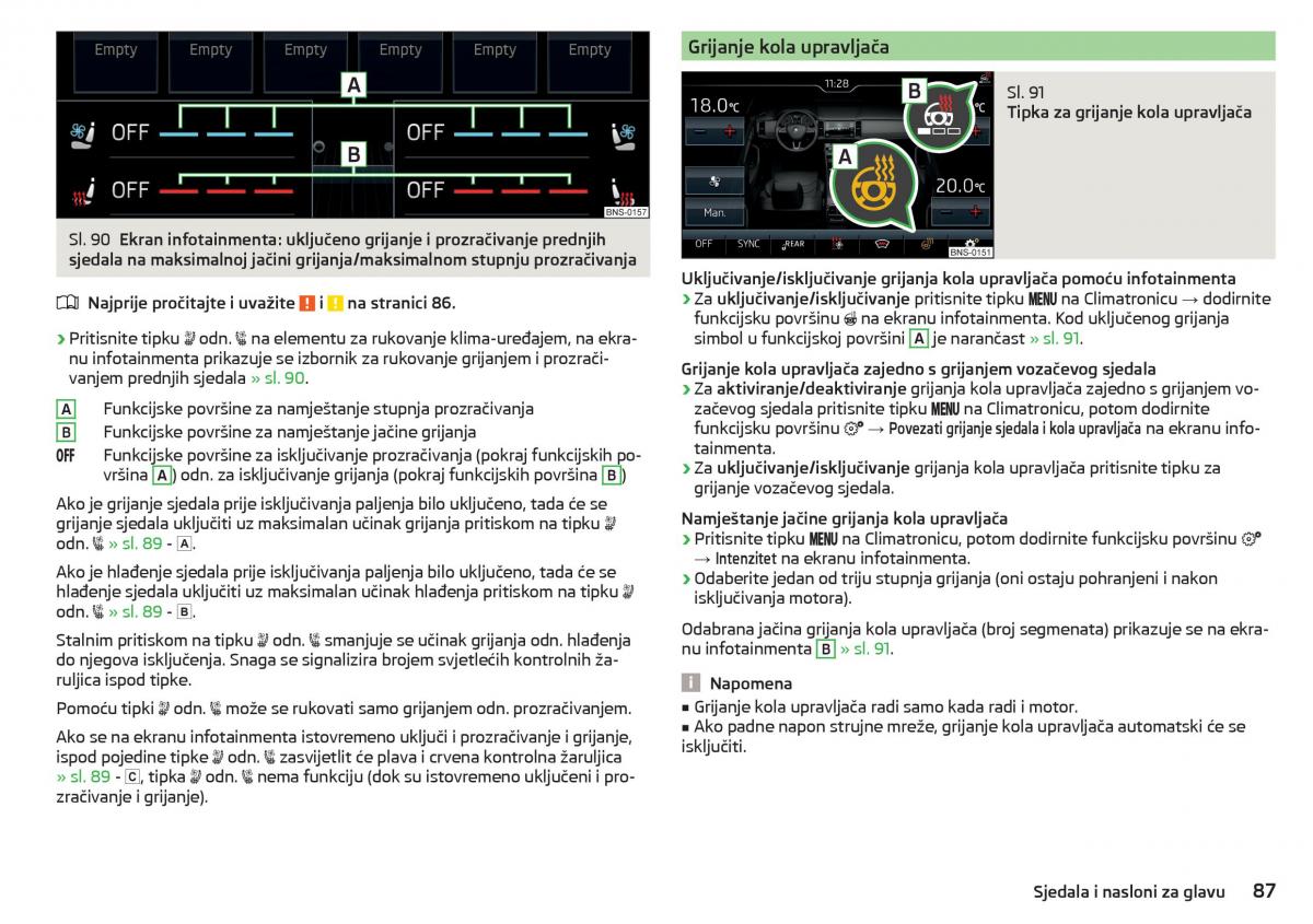 Skoda Kodiaq vlasnicko uputstvo / page 89