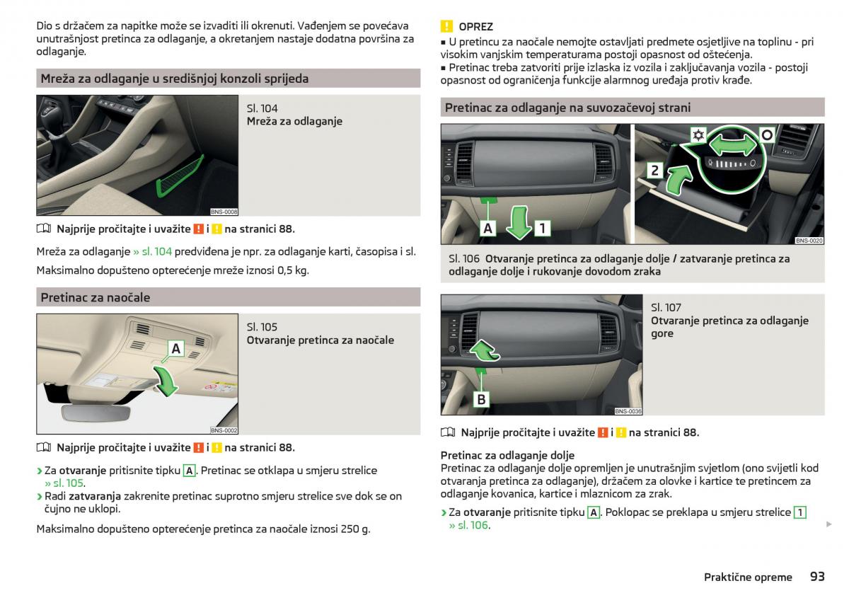 Skoda Kodiaq vlasnicko uputstvo / page 95