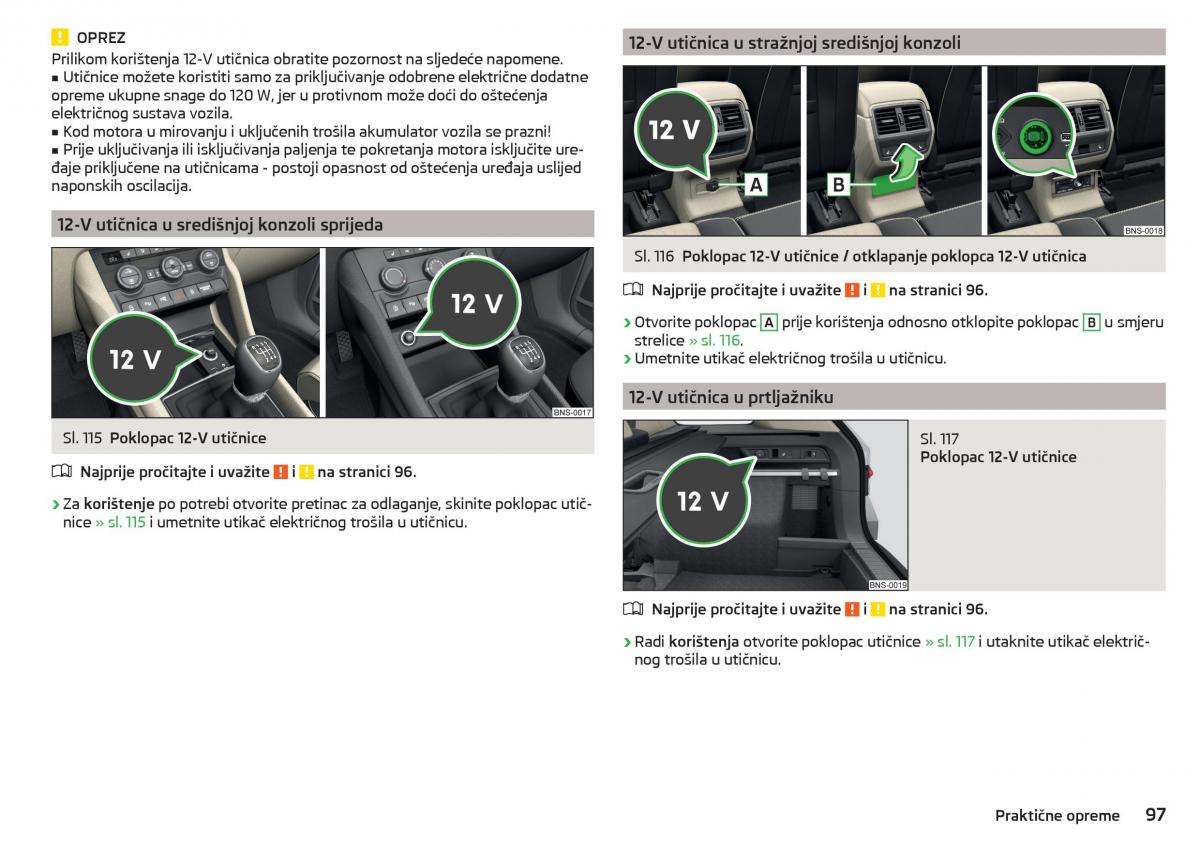 Skoda Kodiaq vlasnicko uputstvo / page 99