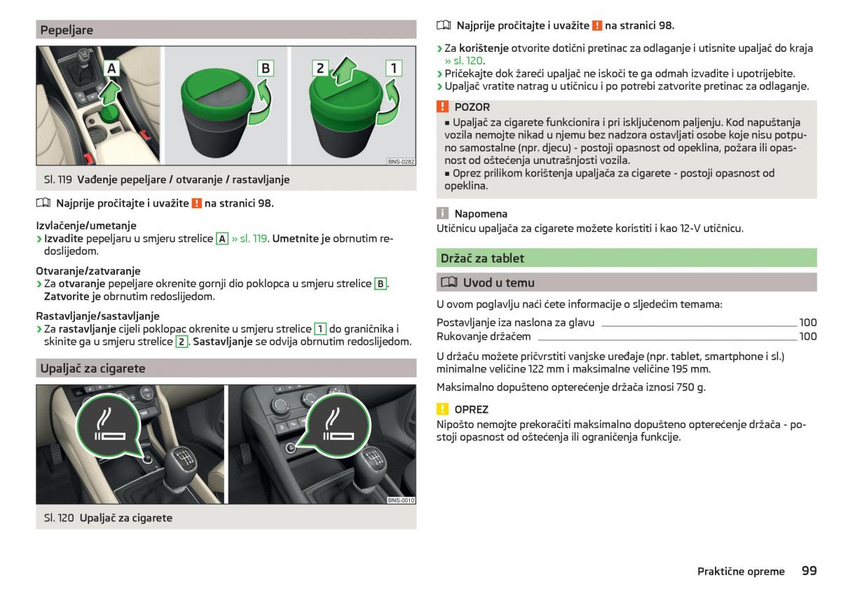 Skoda Kodiaq vlasnicko uputstvo / page 101