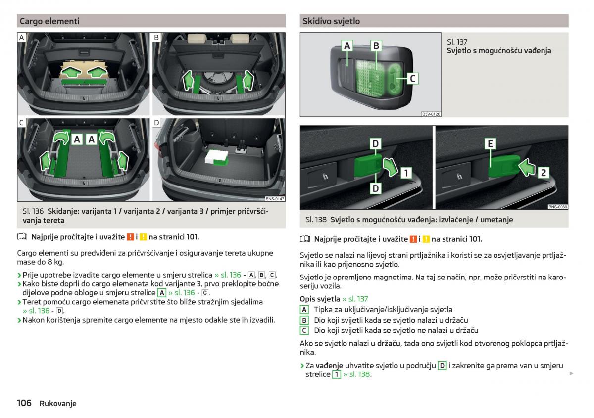 Skoda Kodiaq vlasnicko uputstvo / page 108