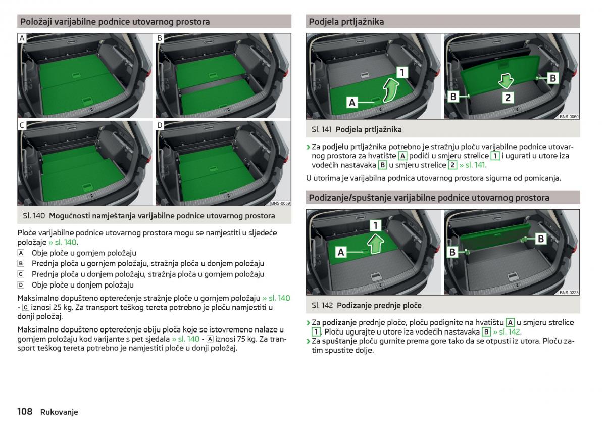 Skoda Kodiaq vlasnicko uputstvo / page 110