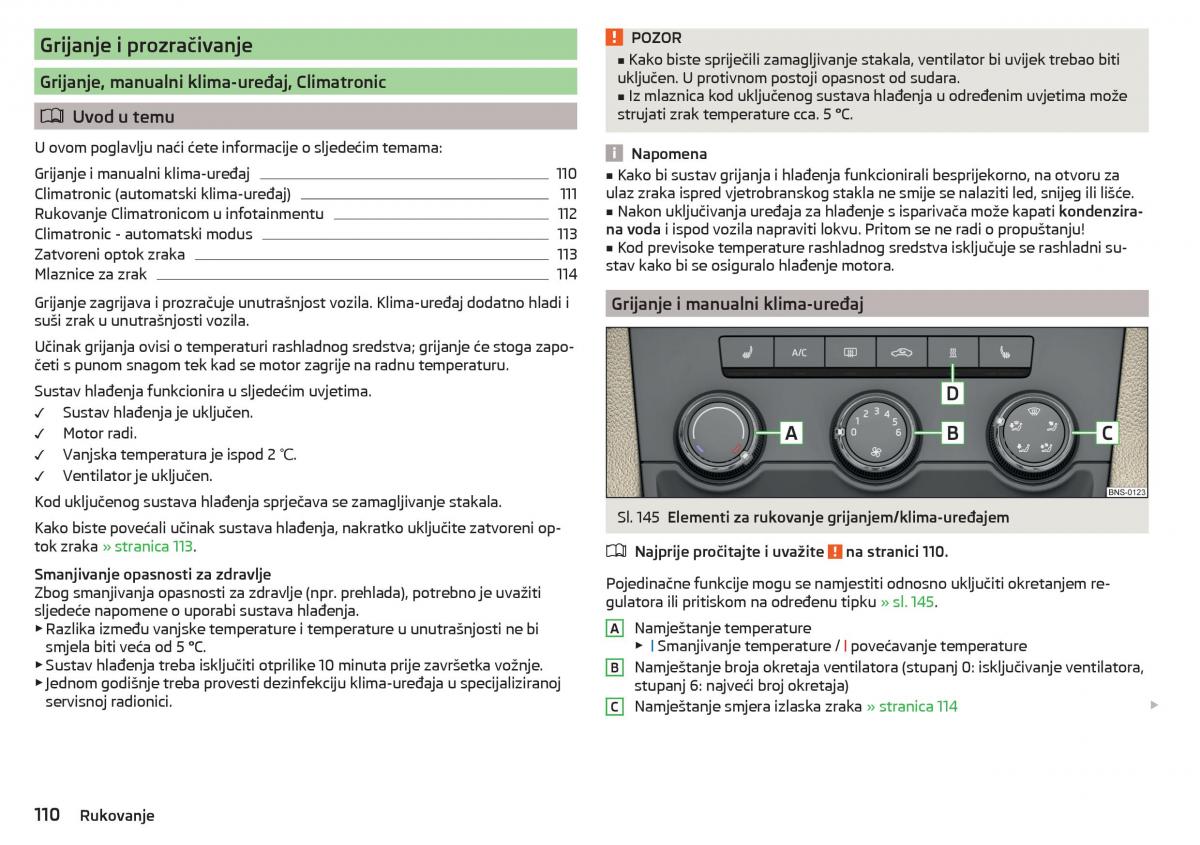 Skoda Kodiaq vlasnicko uputstvo / page 112