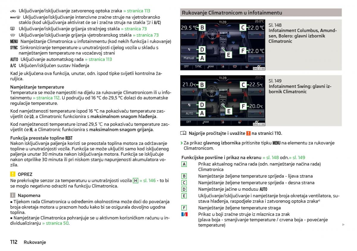 Skoda Kodiaq vlasnicko uputstvo / page 114