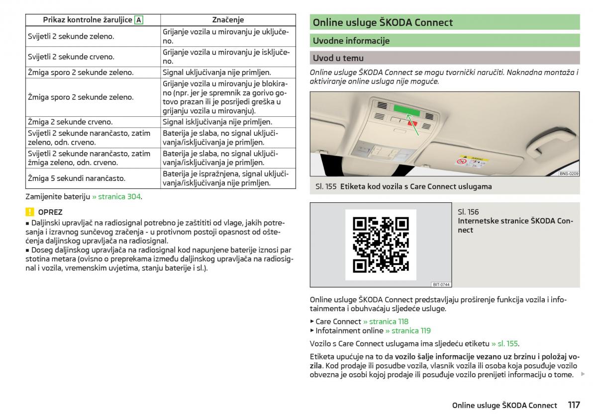 Skoda Kodiaq vlasnicko uputstvo / page 119