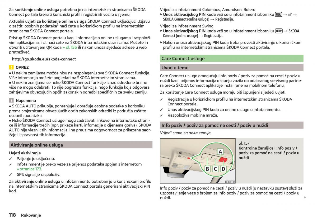 Skoda Kodiaq vlasnicko uputstvo / page 120