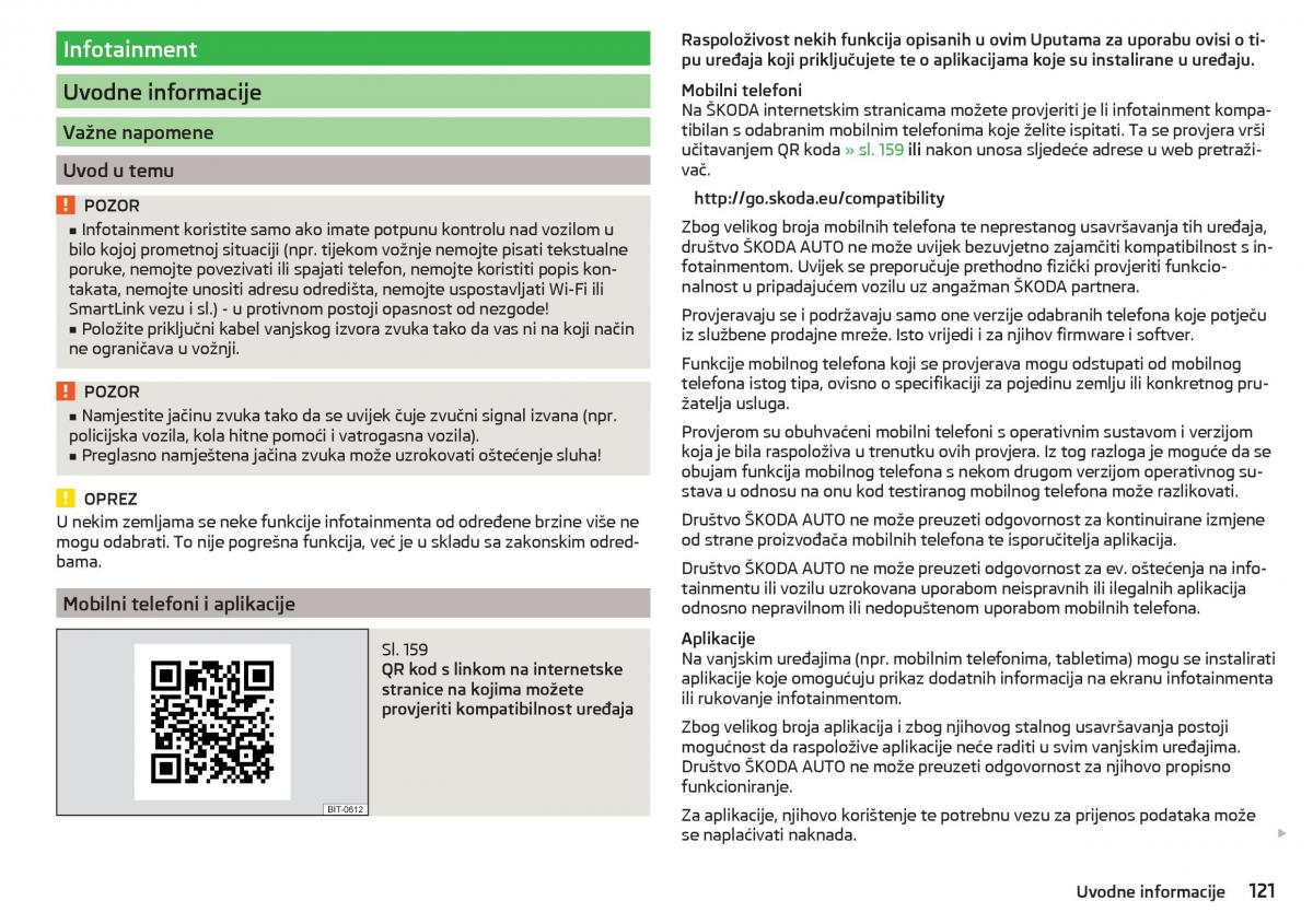 Skoda Kodiaq vlasnicko uputstvo / page 123