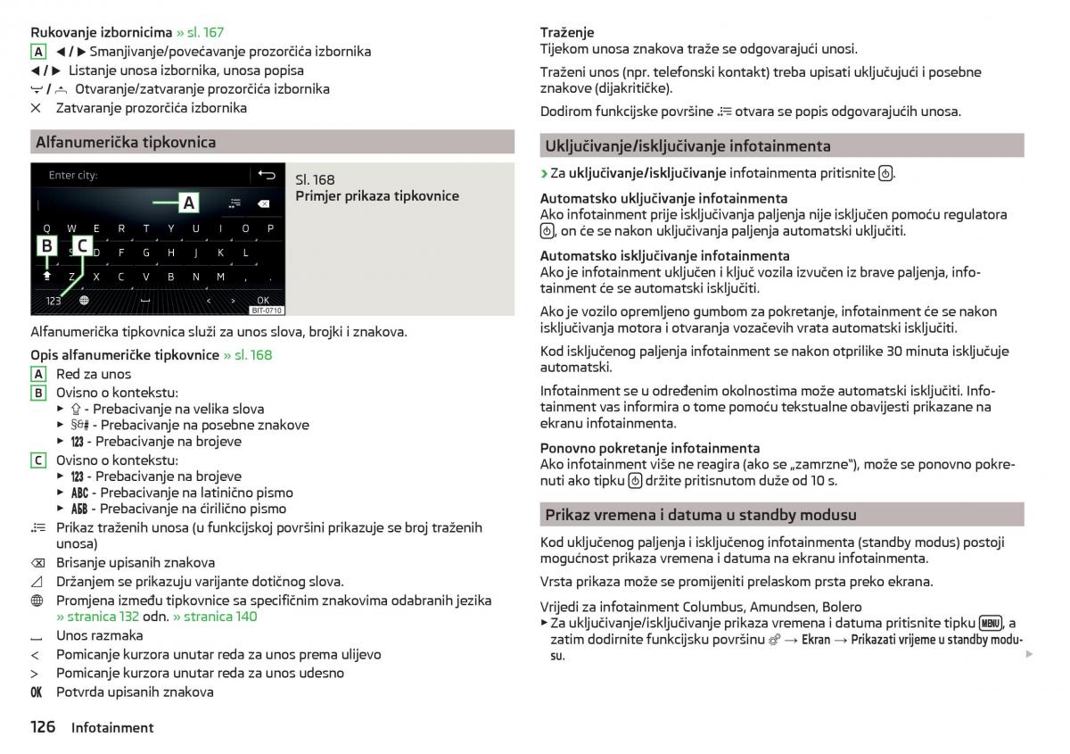 Skoda Kodiaq vlasnicko uputstvo / page 128