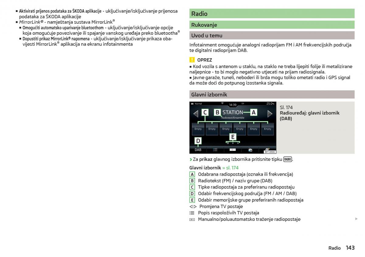 Skoda Kodiaq vlasnicko uputstvo / page 145