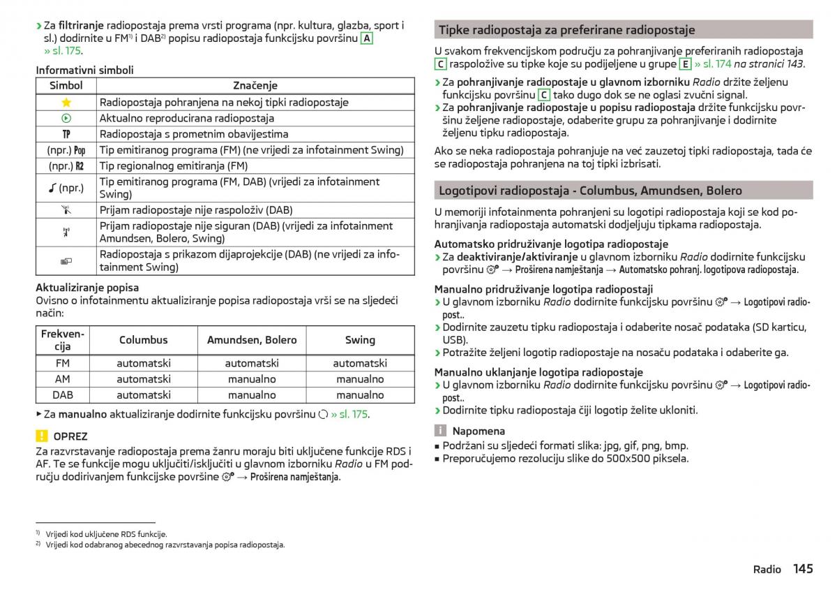 Skoda Kodiaq vlasnicko uputstvo / page 147