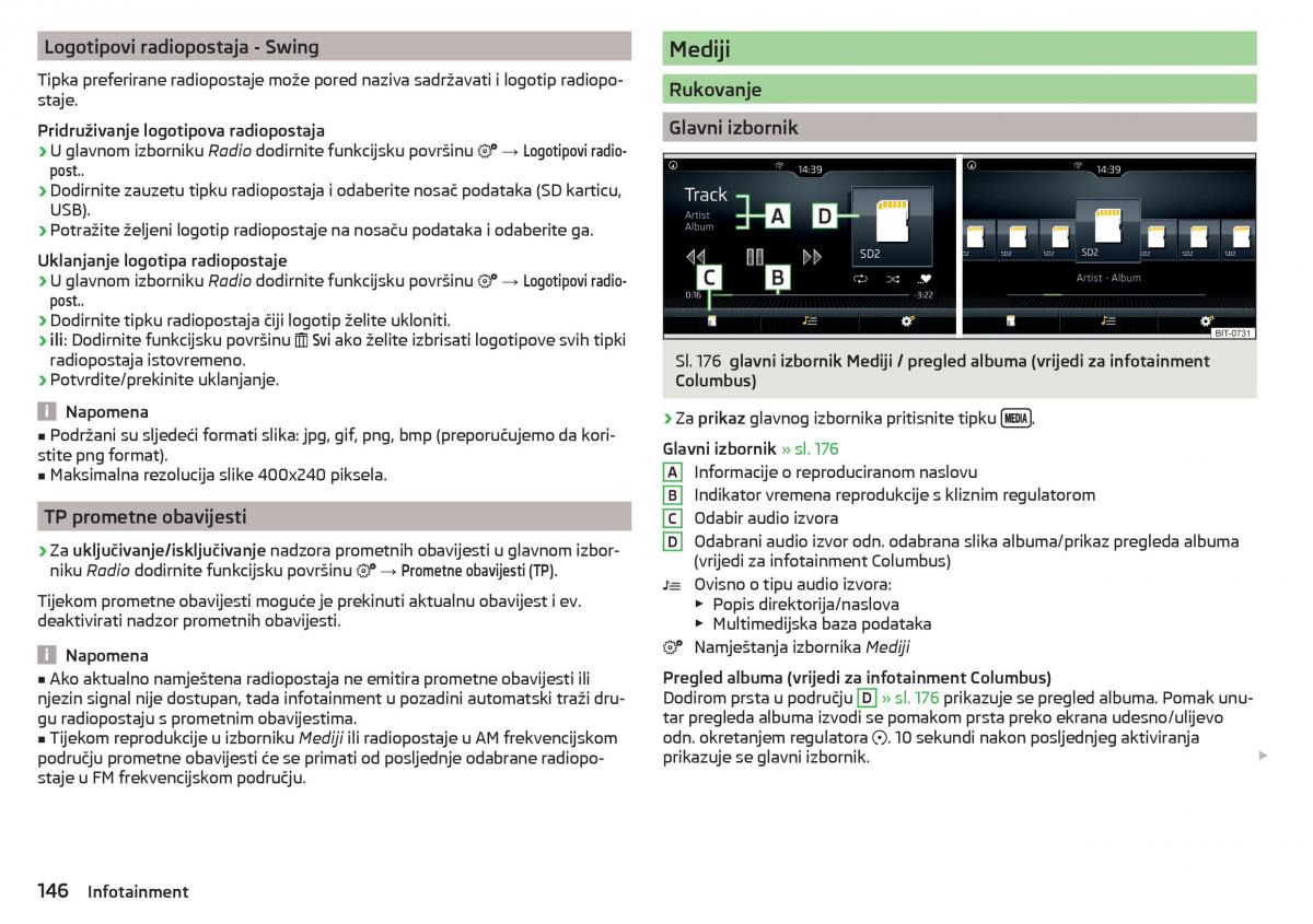 Skoda Kodiaq vlasnicko uputstvo / page 148