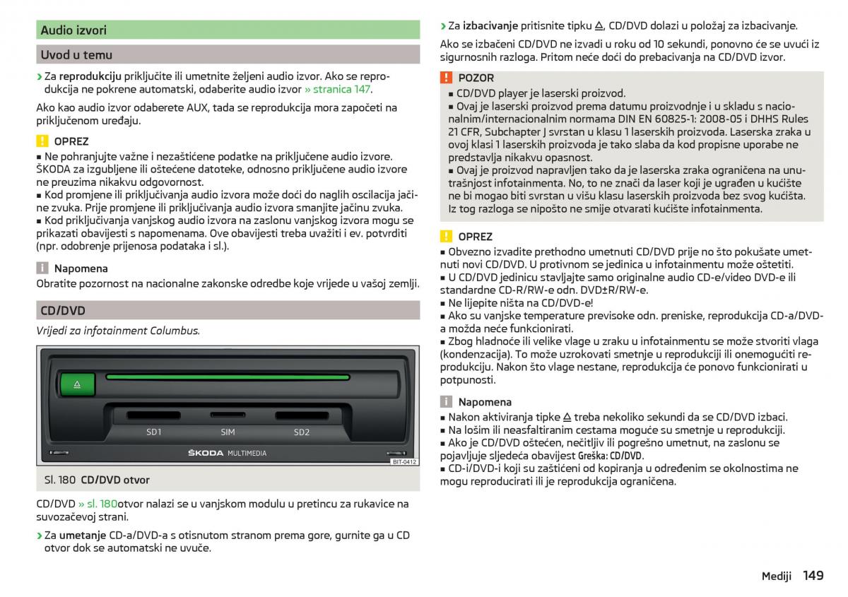 Skoda Kodiaq vlasnicko uputstvo / page 151