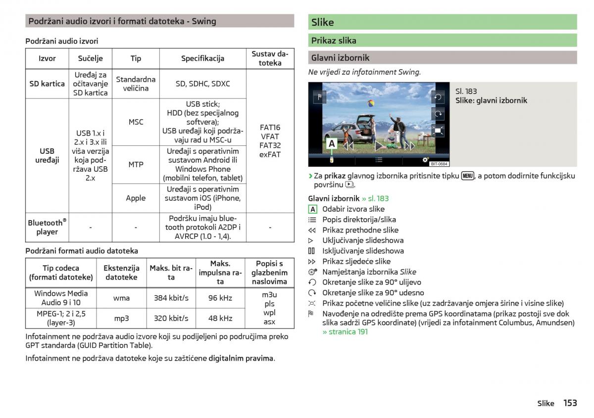 Skoda Kodiaq vlasnicko uputstvo / page 155