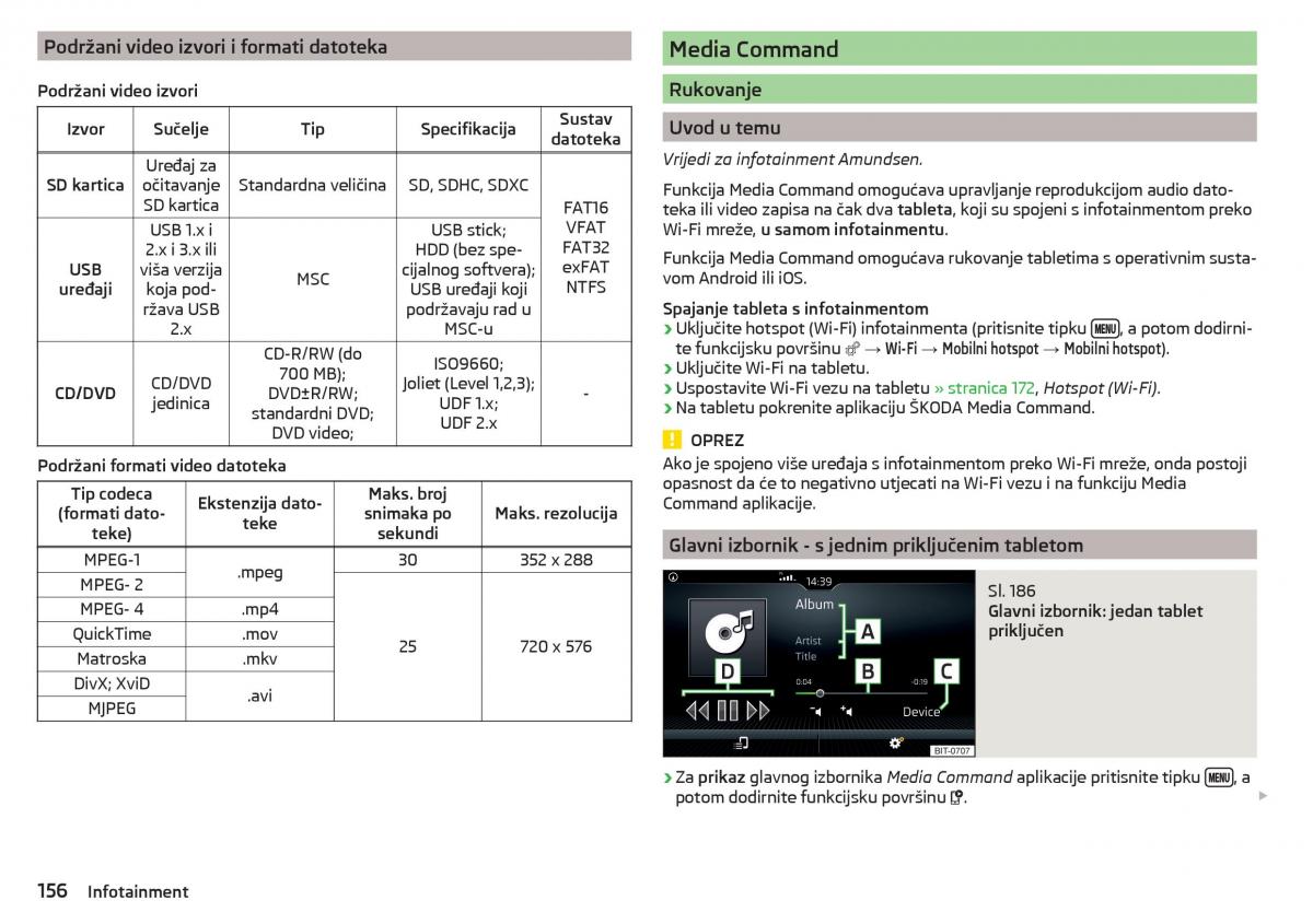 Skoda Kodiaq vlasnicko uputstvo / page 158