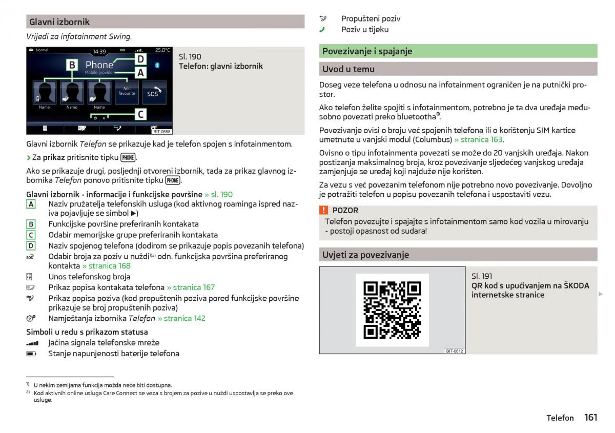 Skoda Kodiaq vlasnicko uputstvo / page 163