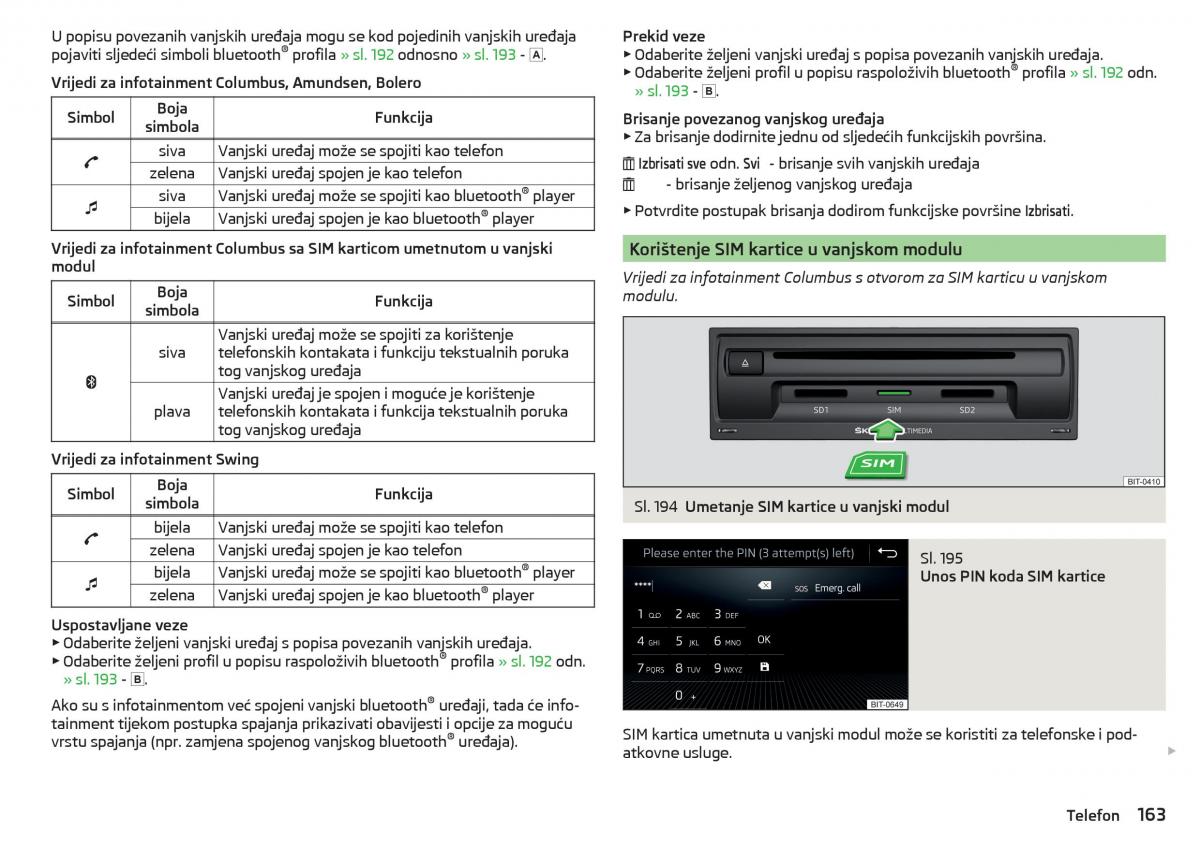 Skoda Kodiaq vlasnicko uputstvo / page 165