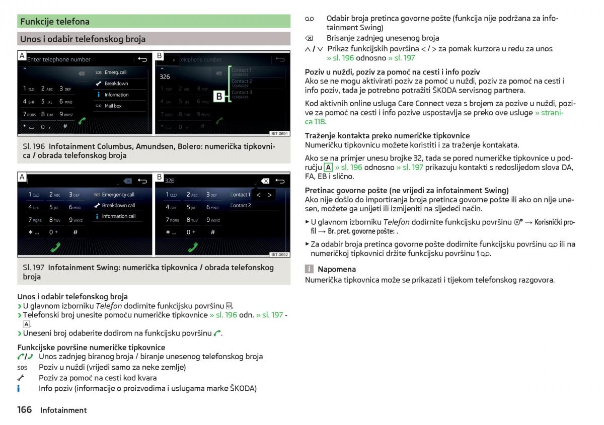 Skoda Kodiaq vlasnicko uputstvo / page 168