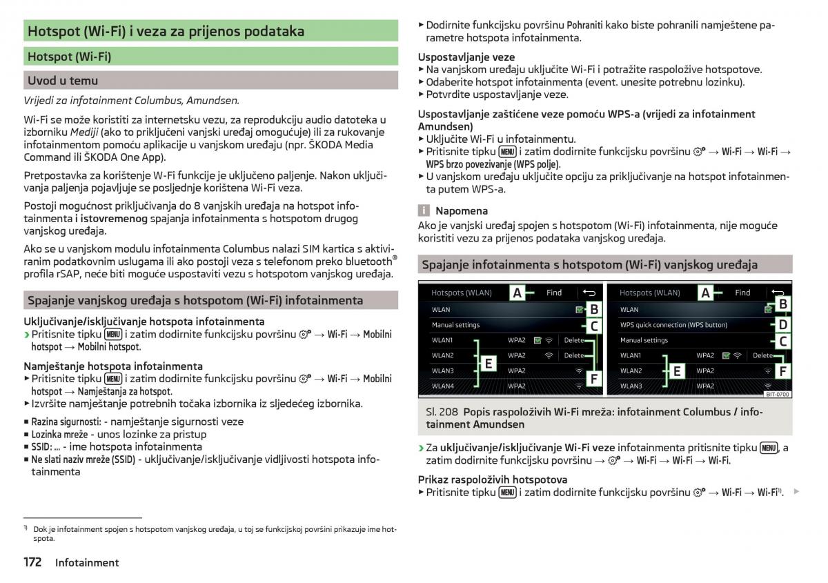 Skoda Kodiaq vlasnicko uputstvo / page 174