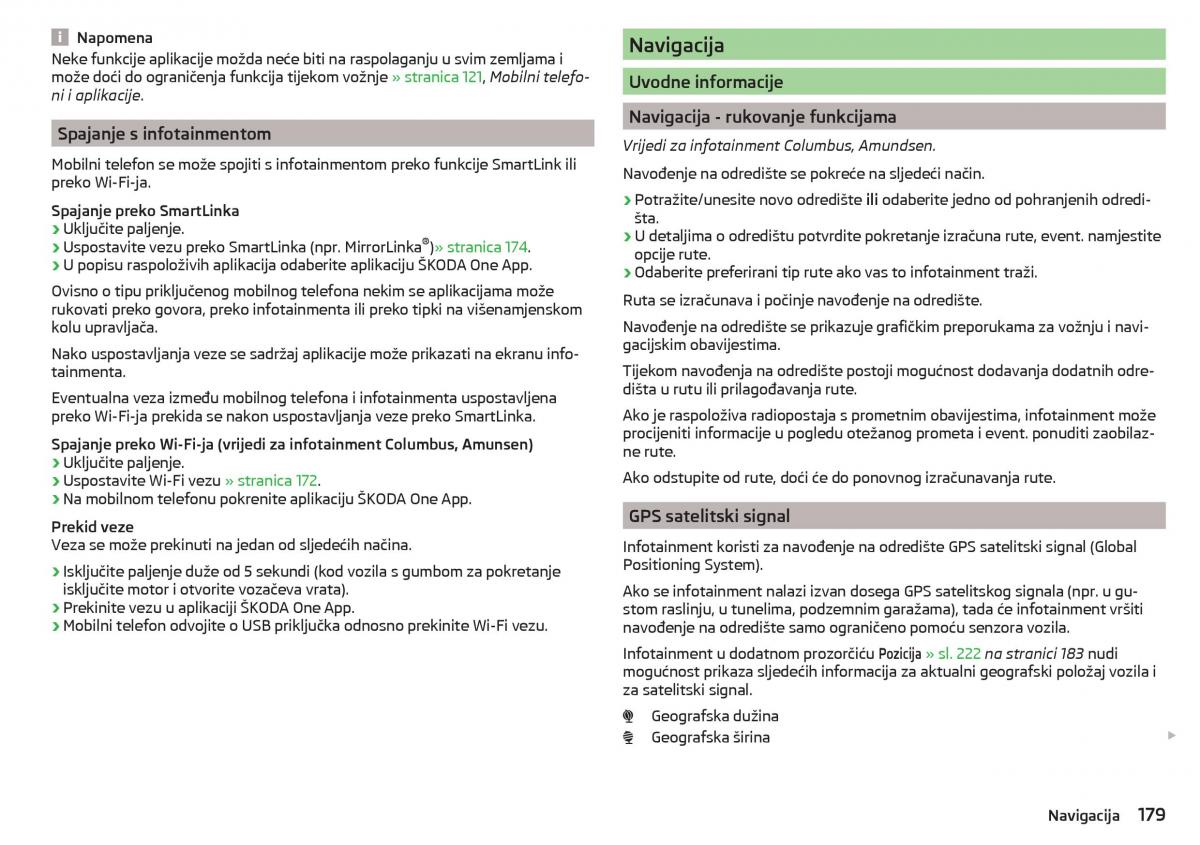 Skoda Kodiaq vlasnicko uputstvo / page 181