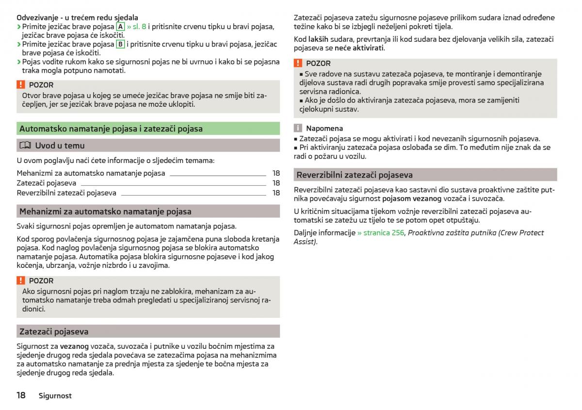 Skoda Kodiaq vlasnicko uputstvo / page 20