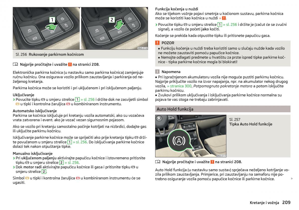 Skoda Kodiaq vlasnicko uputstvo / page 211