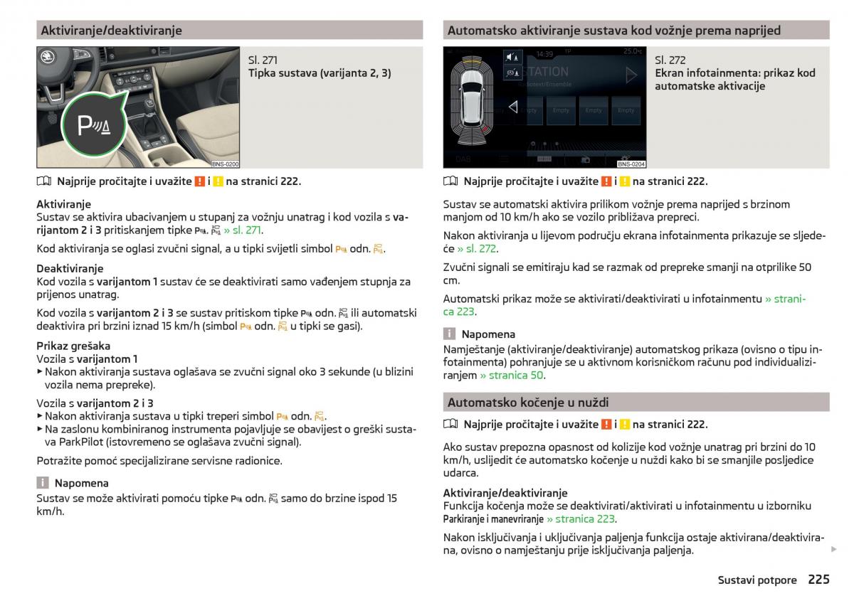 Skoda Kodiaq vlasnicko uputstvo / page 227