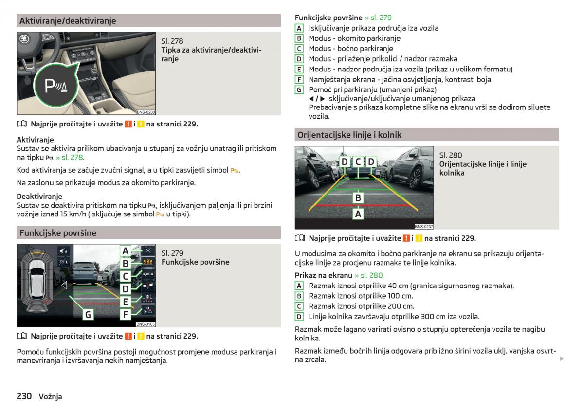 Skoda Kodiaq vlasnicko uputstvo / page 232