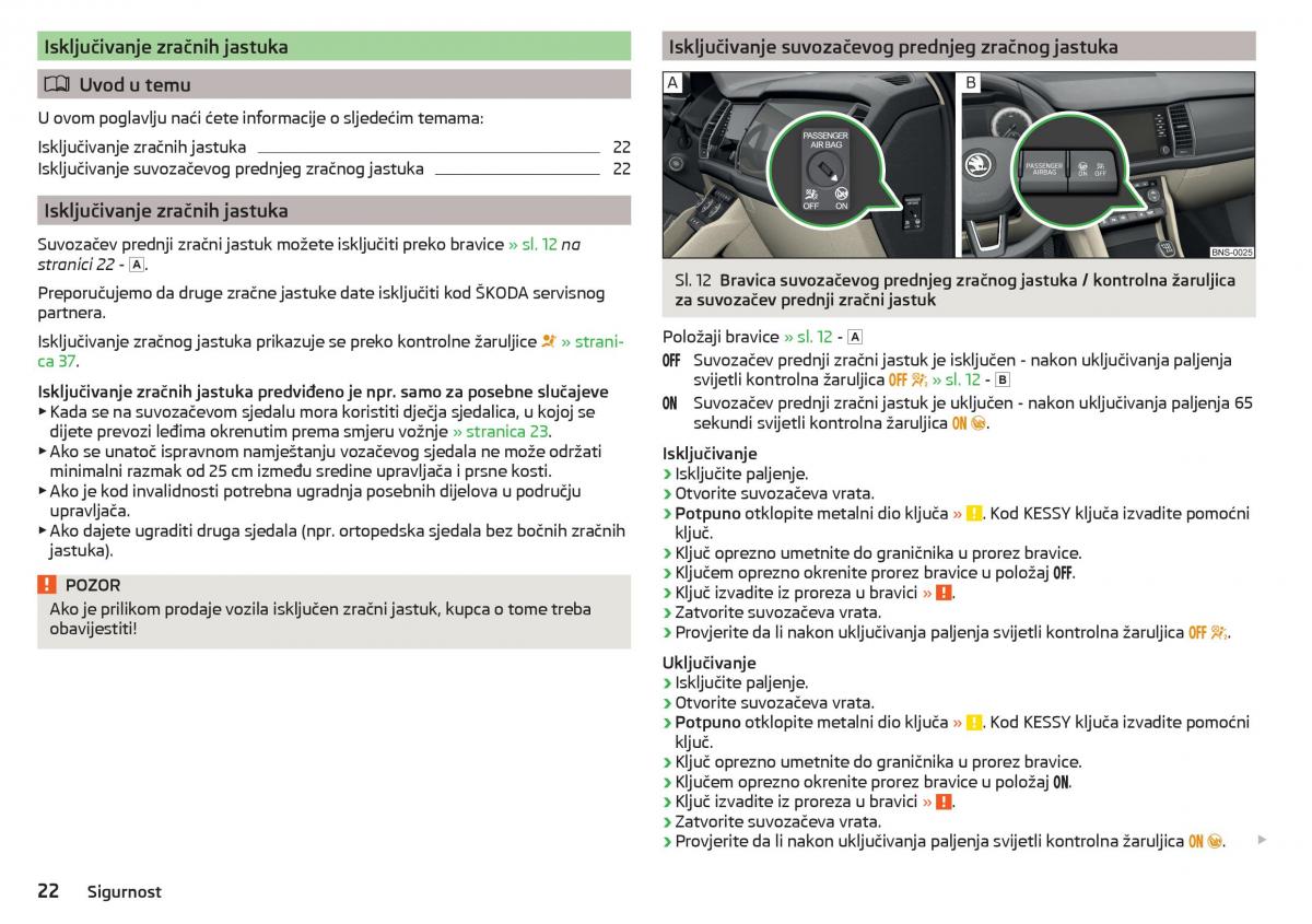 Skoda Kodiaq vlasnicko uputstvo / page 24