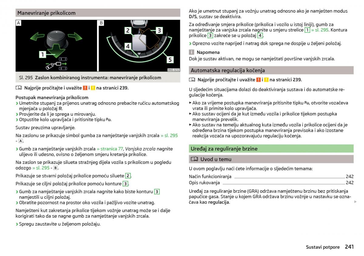 Skoda Kodiaq vlasnicko uputstvo / page 243