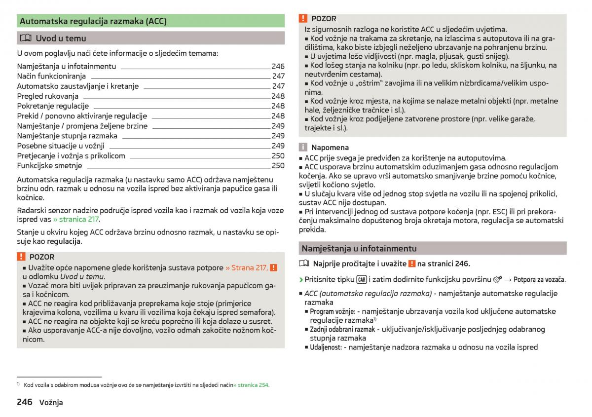 Skoda Kodiaq vlasnicko uputstvo / page 248