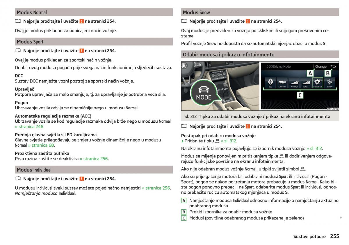 Skoda Kodiaq vlasnicko uputstvo / page 257