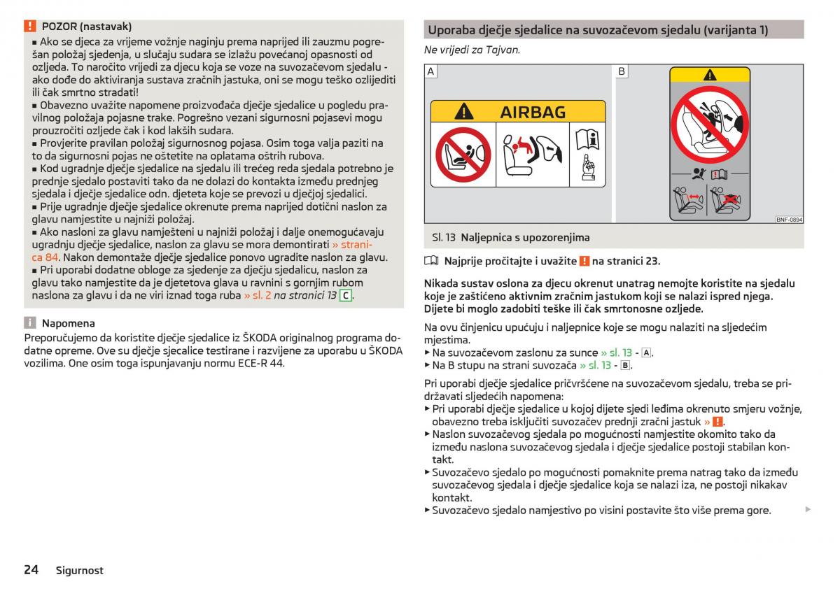 Skoda Kodiaq vlasnicko uputstvo / page 26