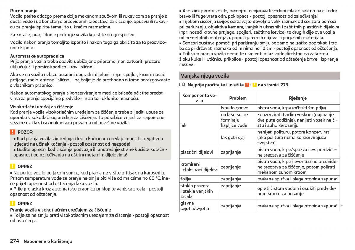 Skoda Kodiaq vlasnicko uputstvo / page 276