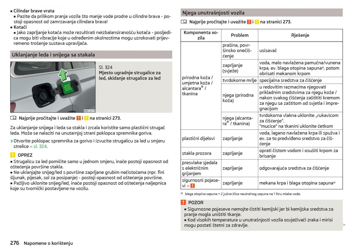 Skoda Kodiaq vlasnicko uputstvo / page 278