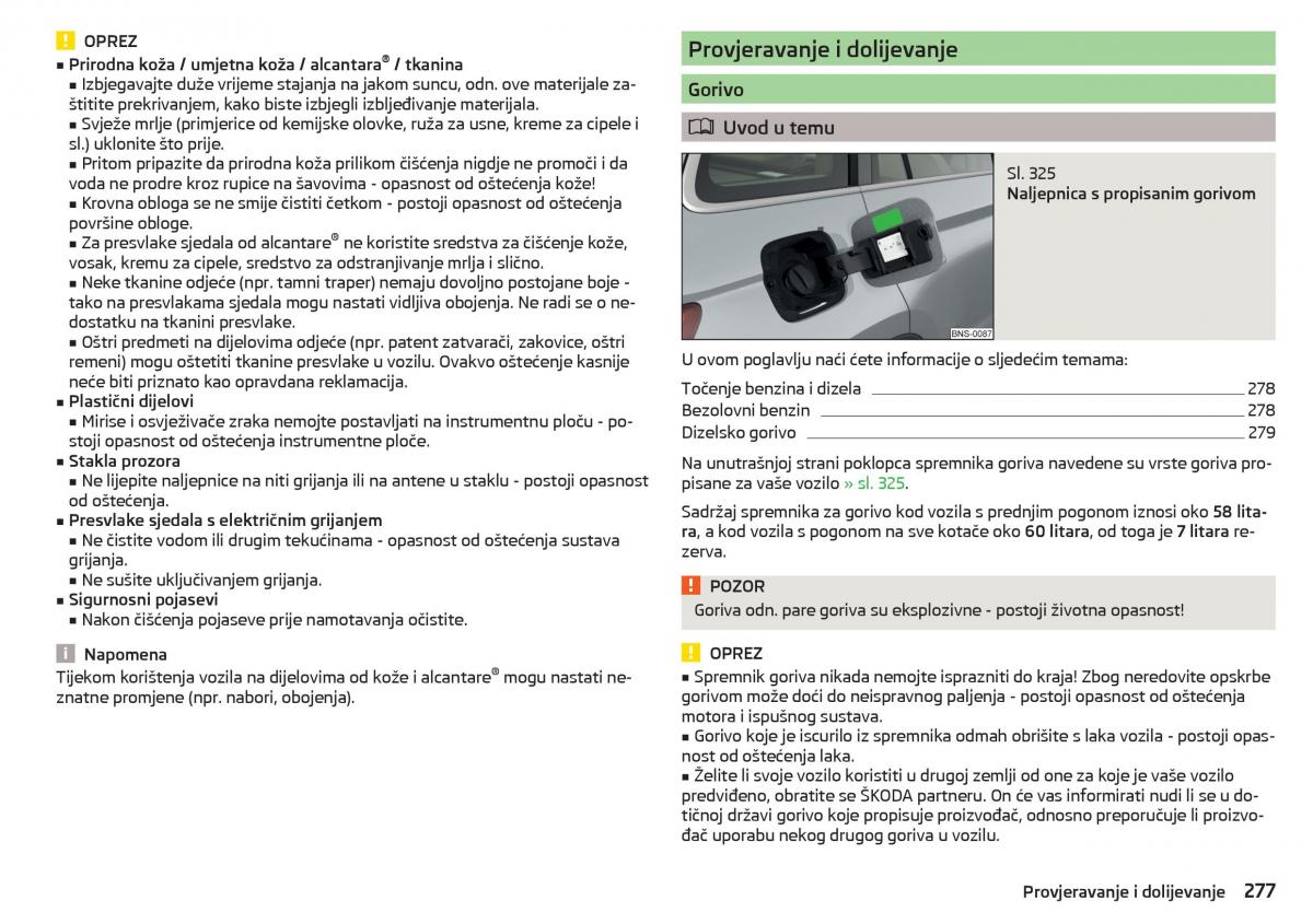 Skoda Kodiaq vlasnicko uputstvo / page 279