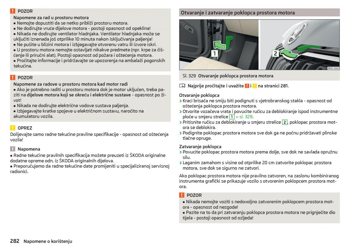 Skoda Kodiaq vlasnicko uputstvo / page 284