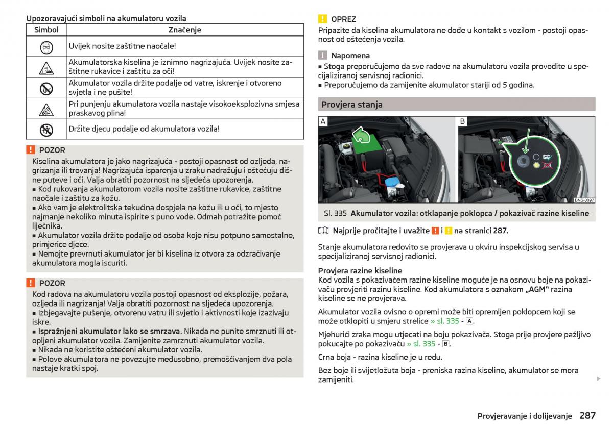 Skoda Kodiaq vlasnicko uputstvo / page 289