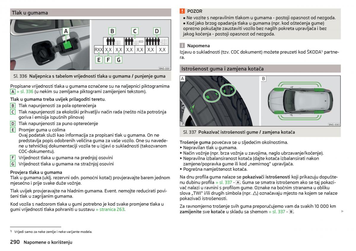 Skoda Kodiaq vlasnicko uputstvo / page 292