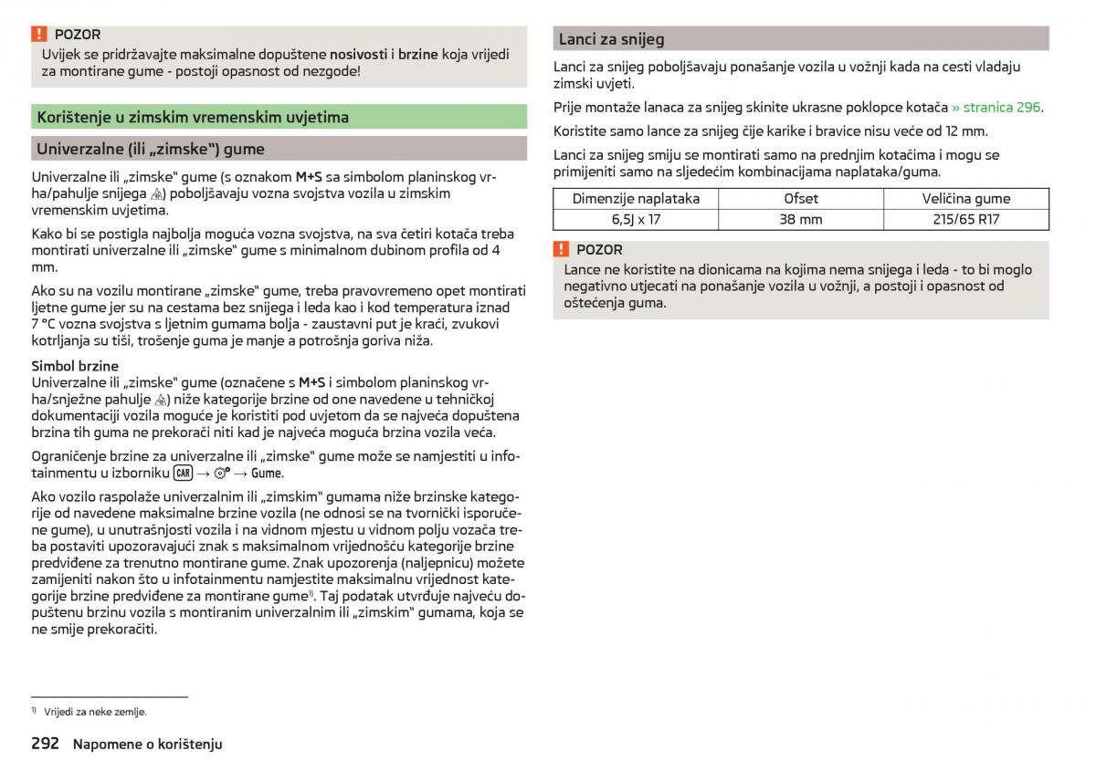 Skoda Kodiaq vlasnicko uputstvo / page 294