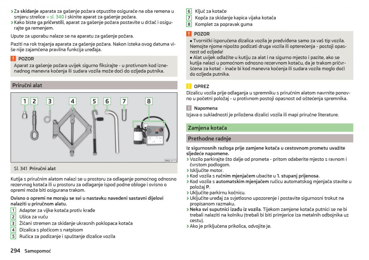 Skoda Kodiaq vlasnicko uputstvo / page 296