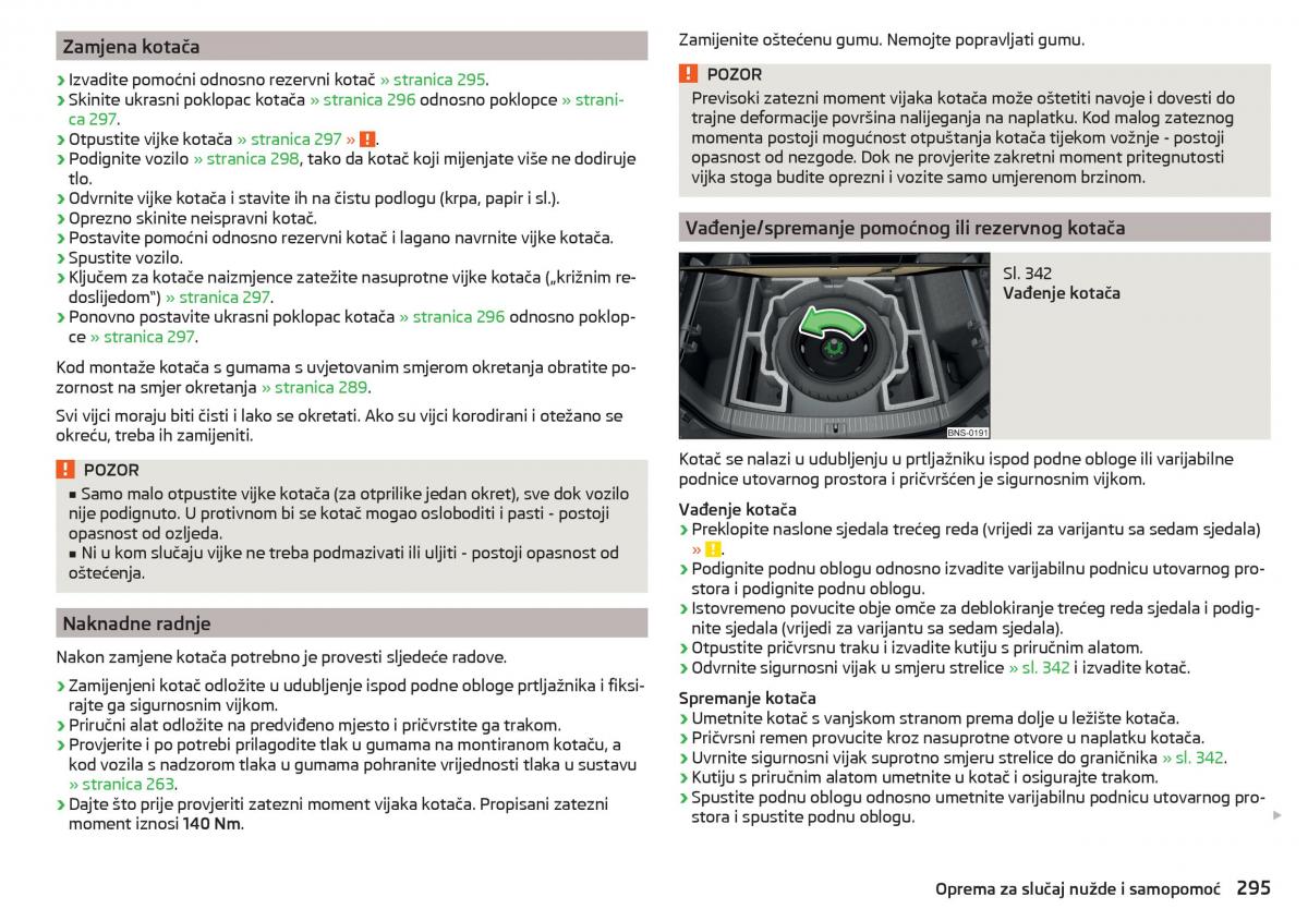 Skoda Kodiaq vlasnicko uputstvo / page 297