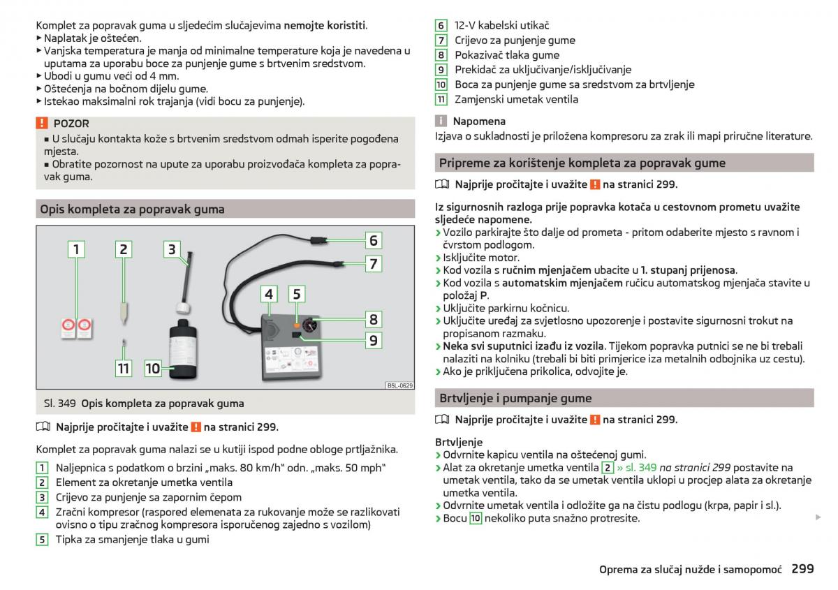 Skoda Kodiaq vlasnicko uputstvo / page 301