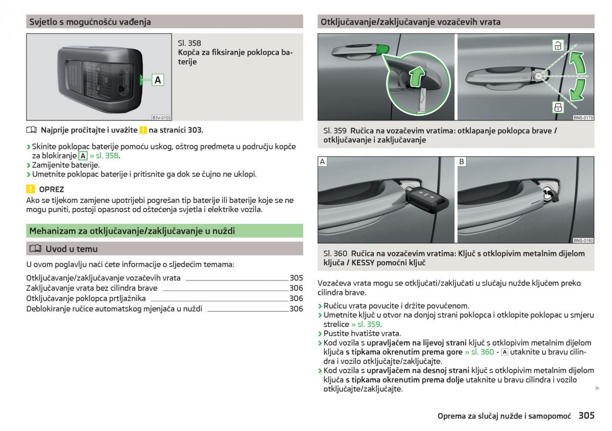 Skoda Kodiaq vlasnicko uputstvo / page 307