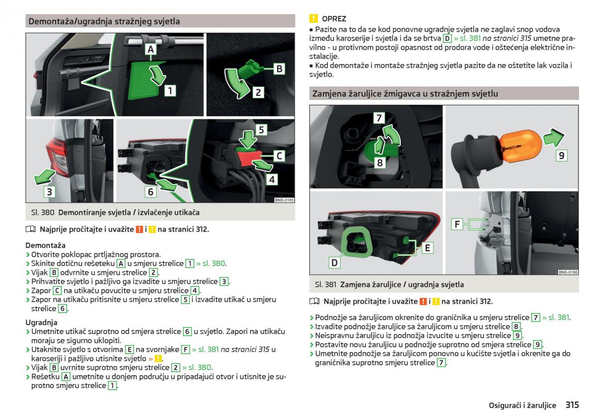 Skoda Kodiaq vlasnicko uputstvo / page 317