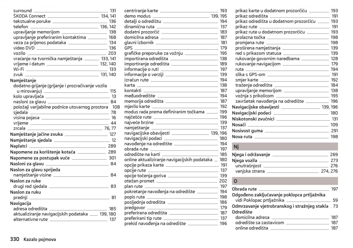 Skoda Kodiaq vlasnicko uputstvo / page 332