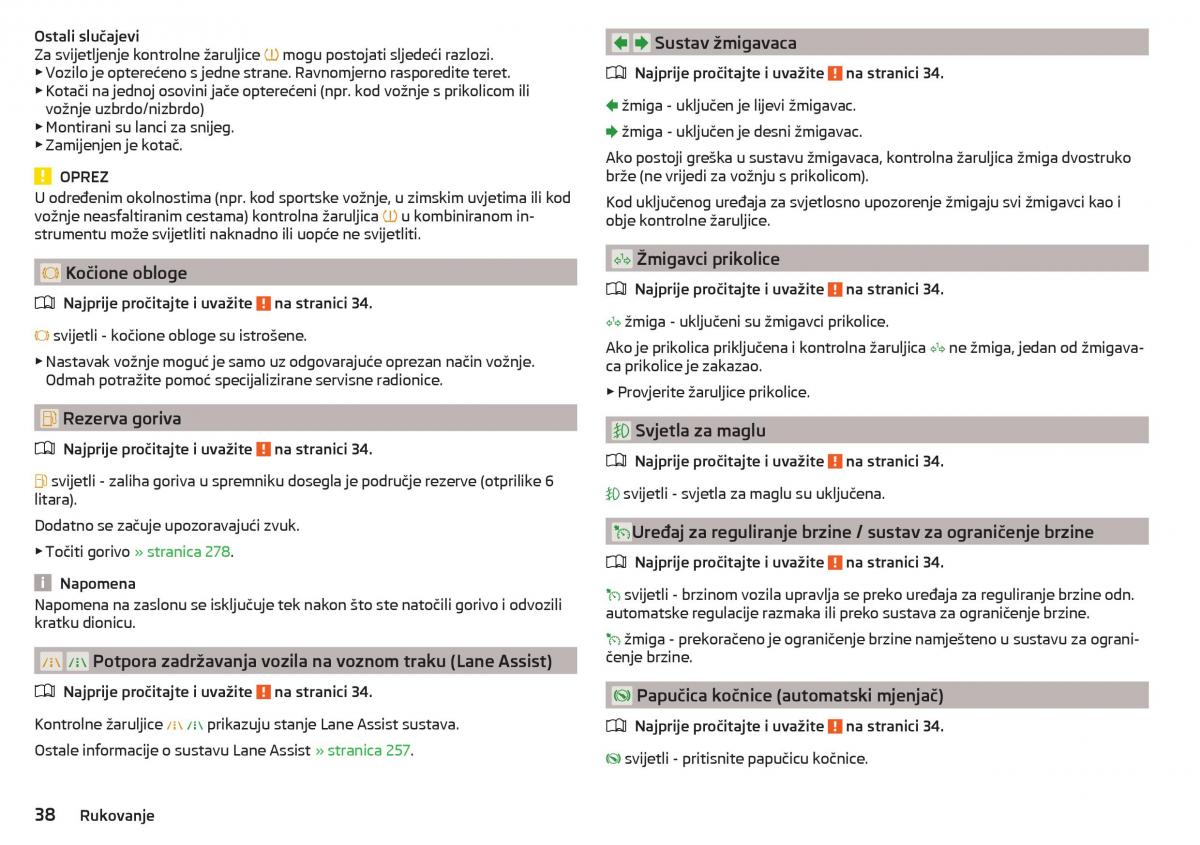 Skoda Kodiaq vlasnicko uputstvo / page 40