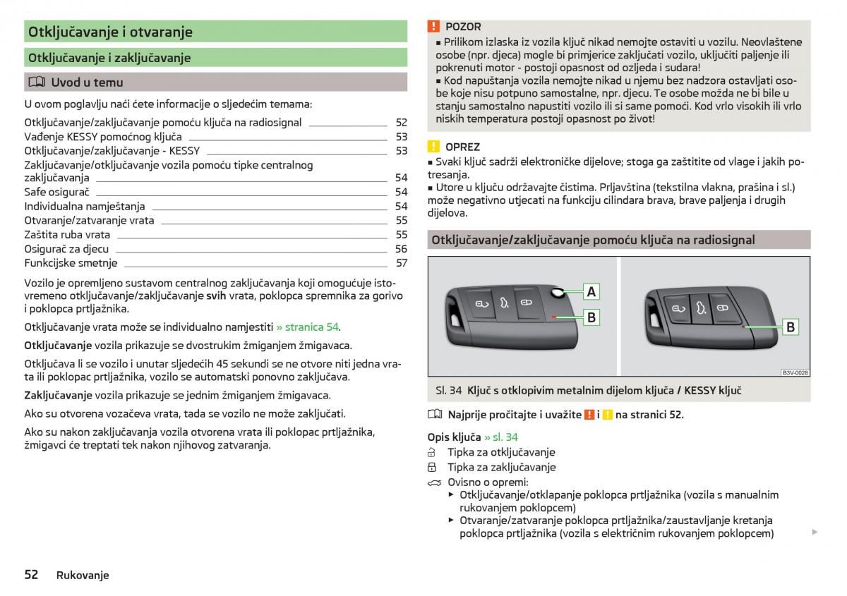 Skoda Kodiaq vlasnicko uputstvo / page 54