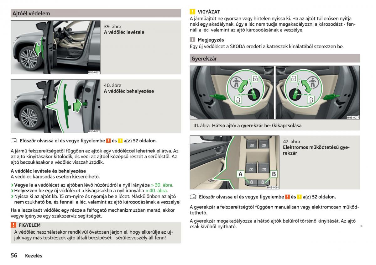 manual Skoda Kodiaq Kezelesi utmutato / page 58